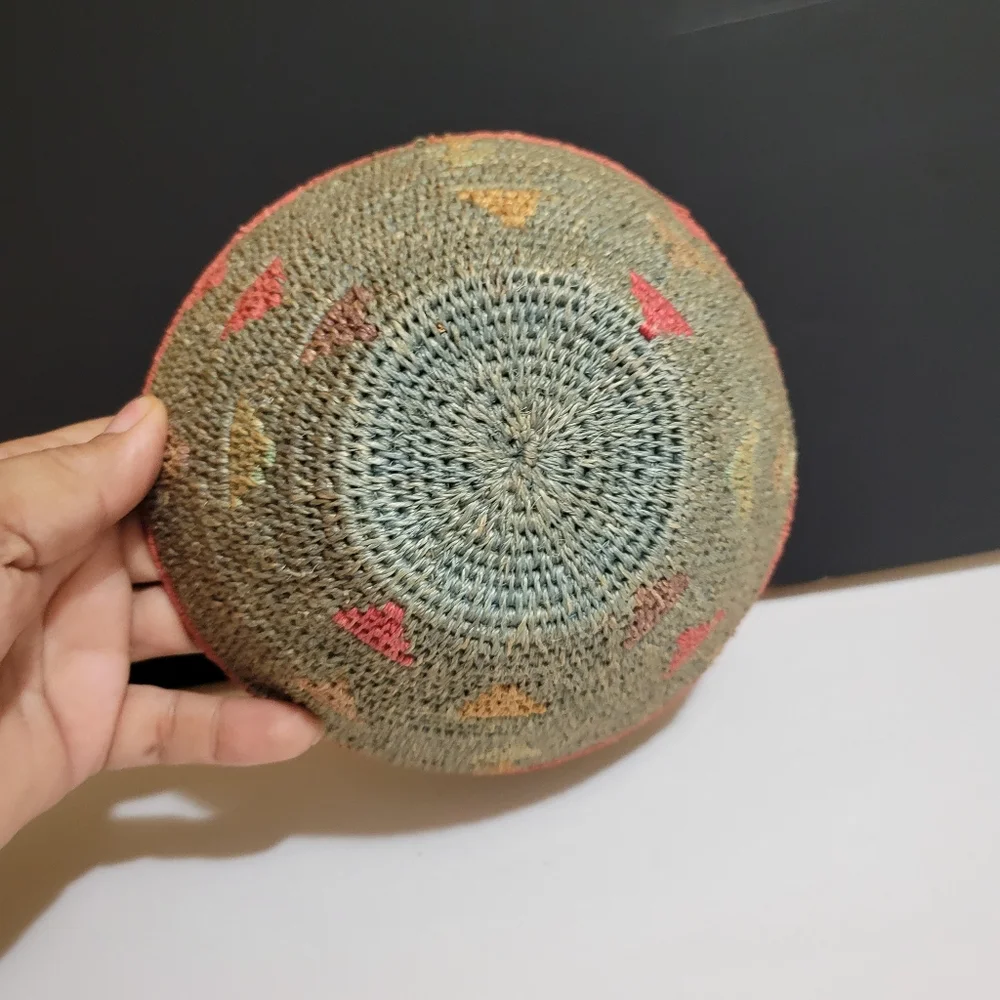 Vintage Handmade African Sisal Basket Swaziland South Africa